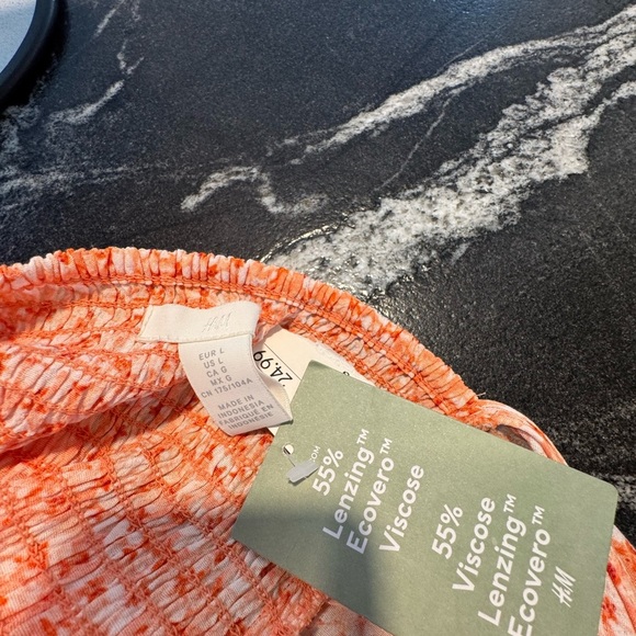 H&M NWT drawstring cinched cropped top L - Picture 5 of 10